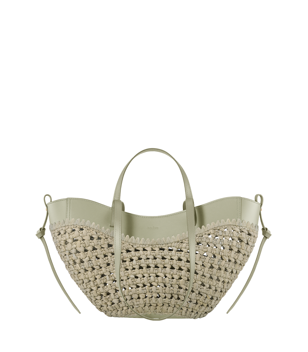 Polene Cyme Mini Edition Raffia Bag - Laurel