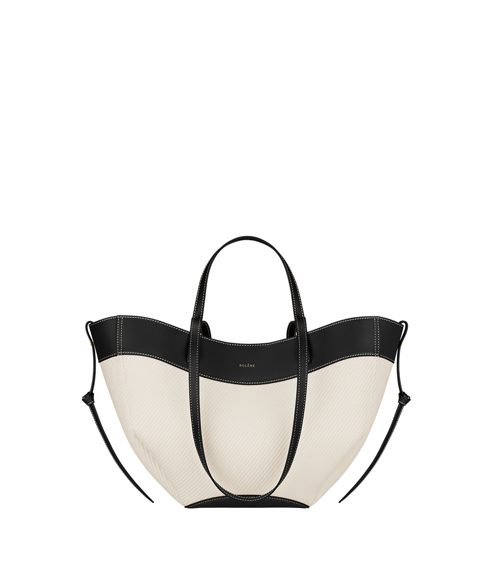 Polene Cyme Mini Edition Canvas Bag - Black
