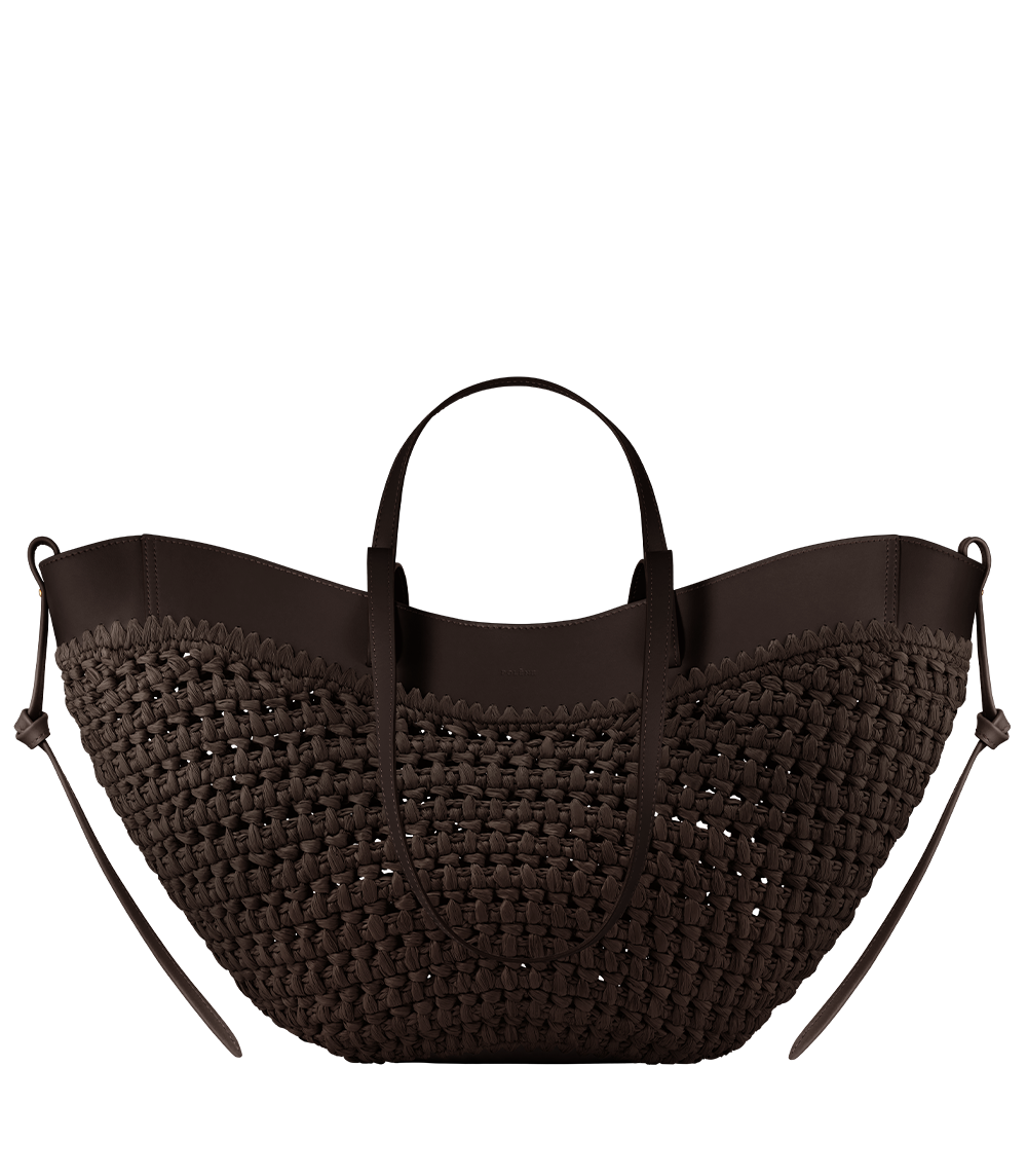 Polene Cyme Edition Raffia Bag - Ebony