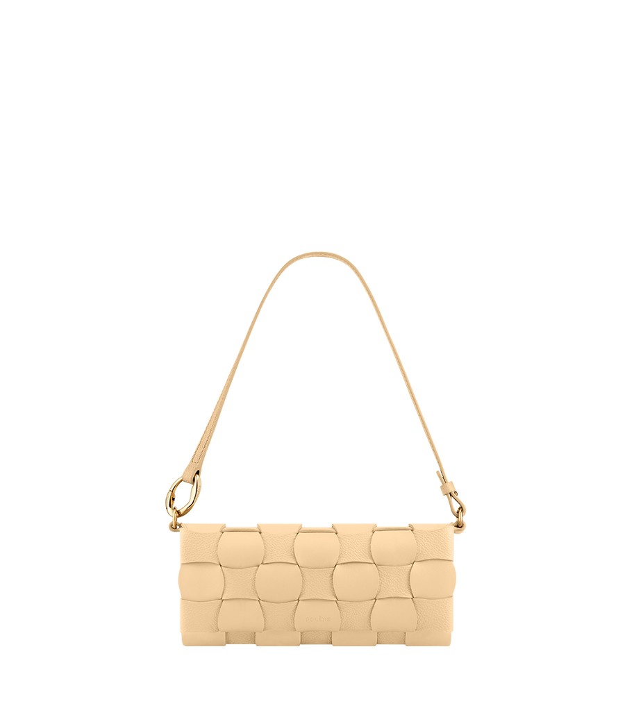 Polène Neiti shoulder bag in Duo Wheat, front view