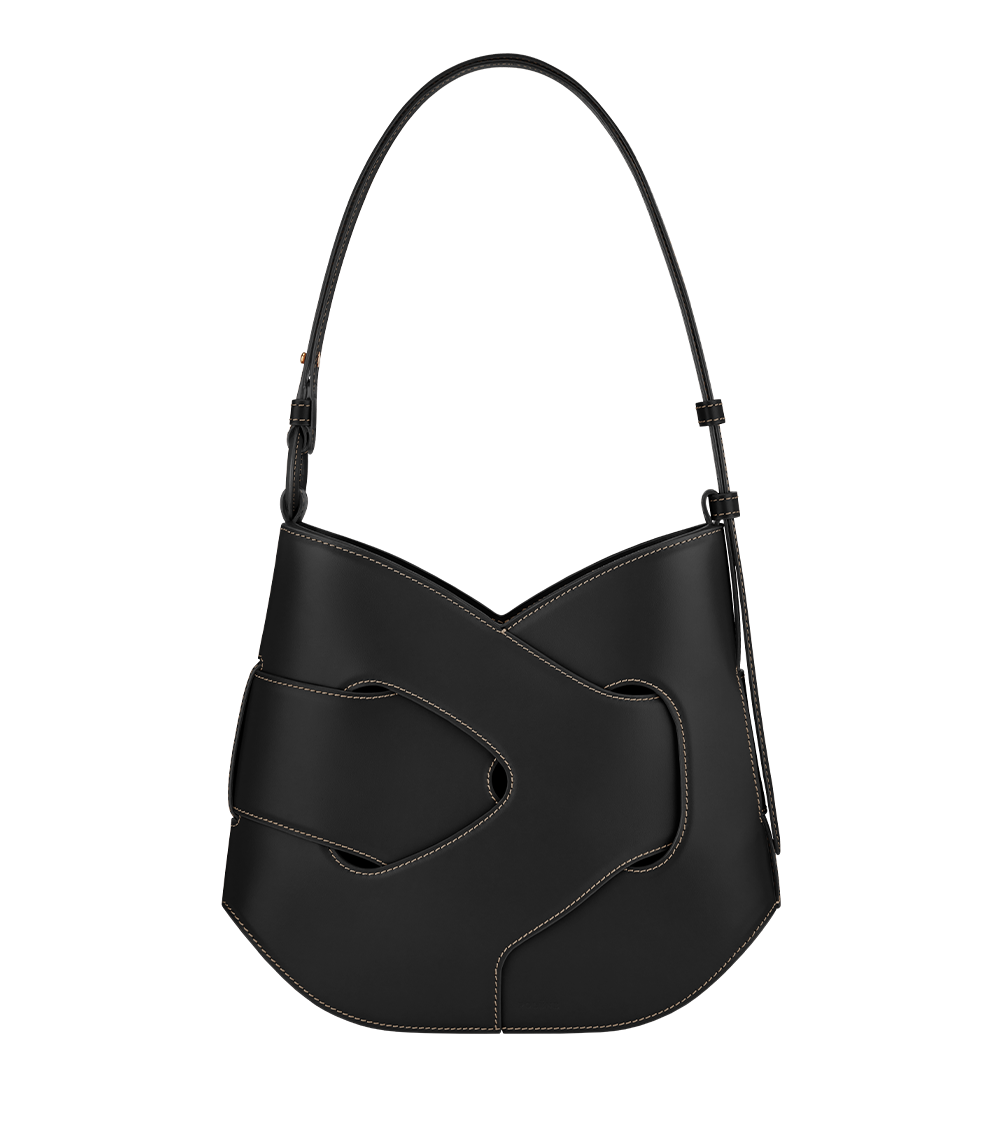 Polene Nodde Hobo Bag - Black