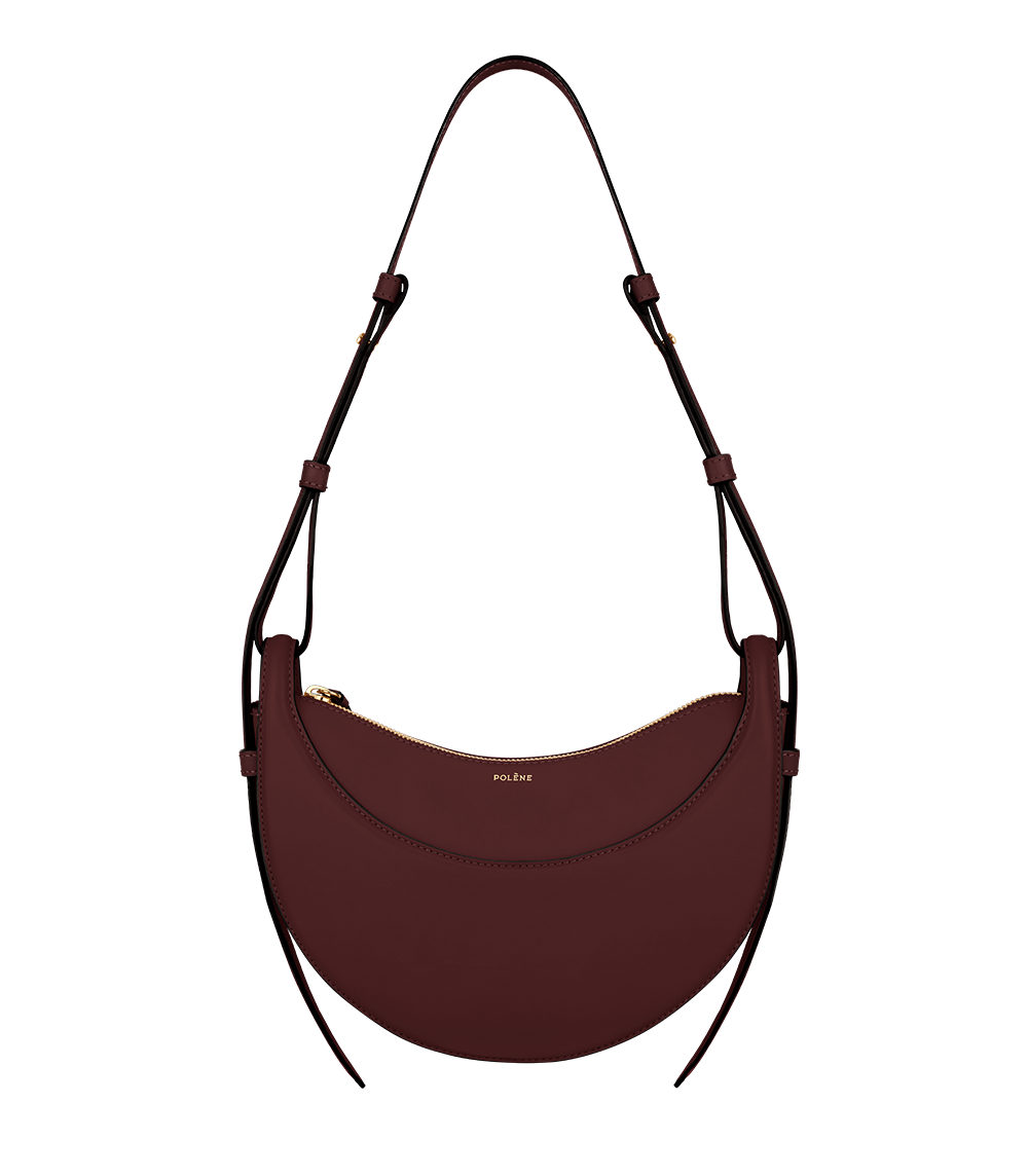 Polene Numero Dix Bag - Smooth Black Cherry
