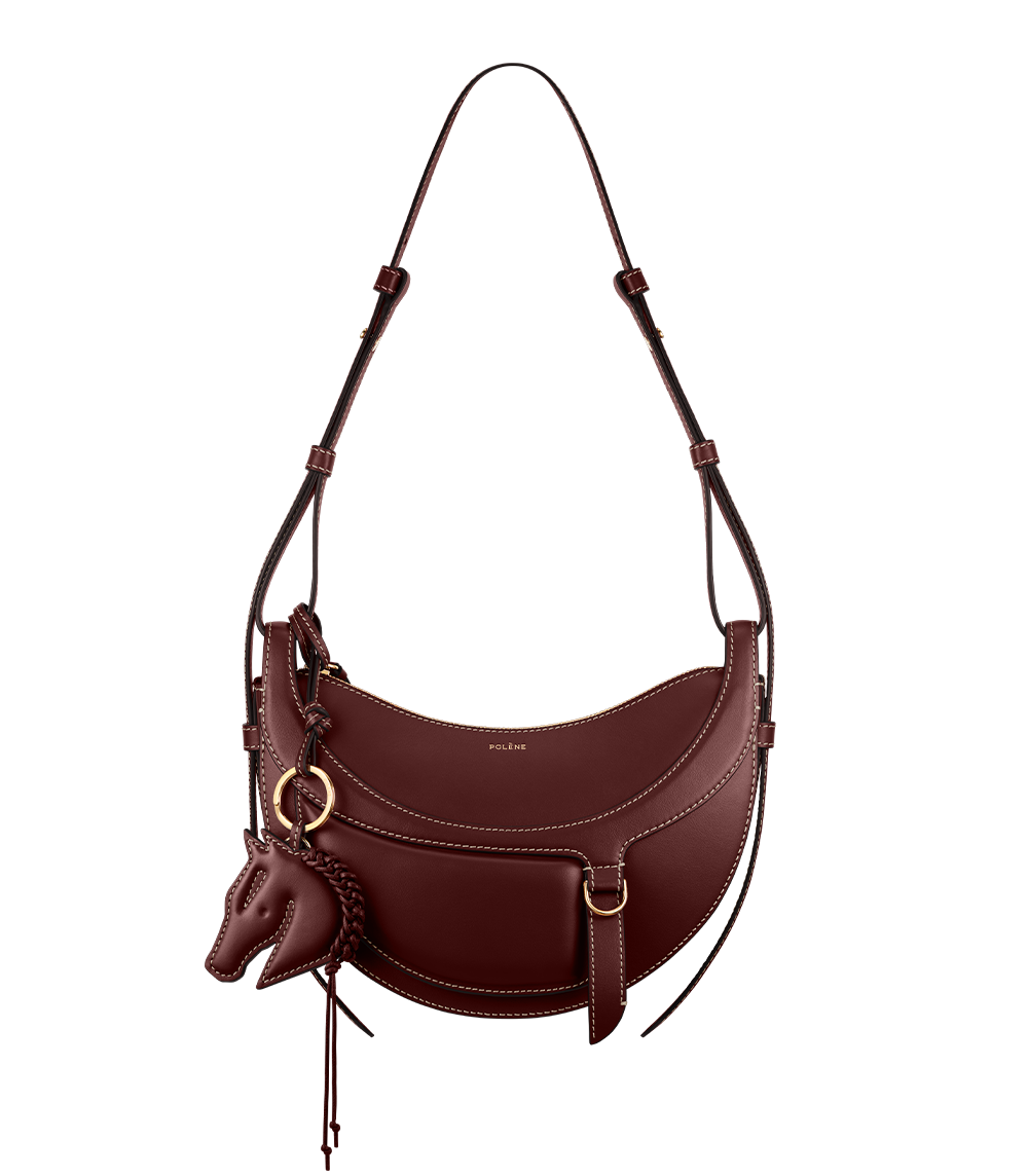 Polene Numero Dix Galop Bag - Black Cherry