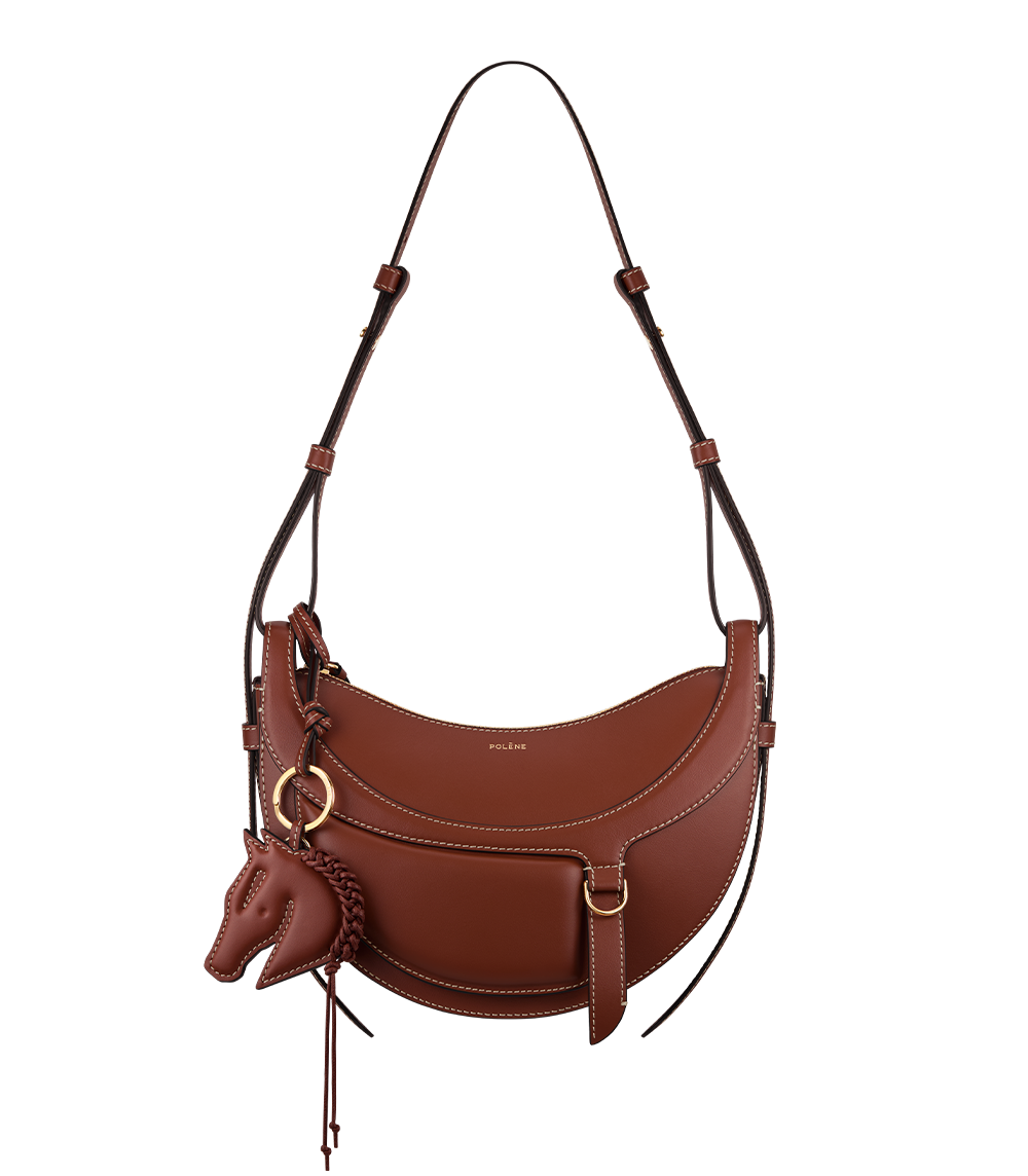 Polene Numero Dix Galop Bag - Cognac