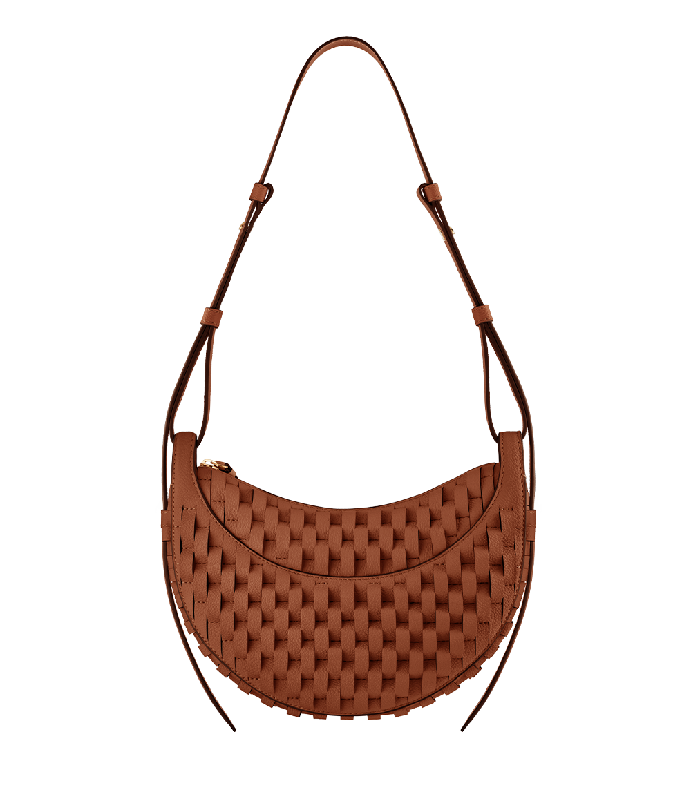 Polene Numero Dix Onda Bag - Cognac