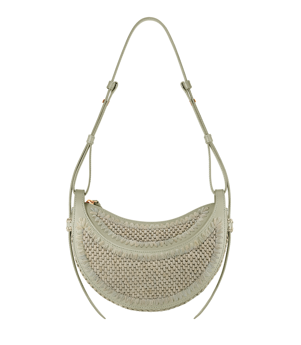 Polene Numero Dix Bag - Raffia Laurel