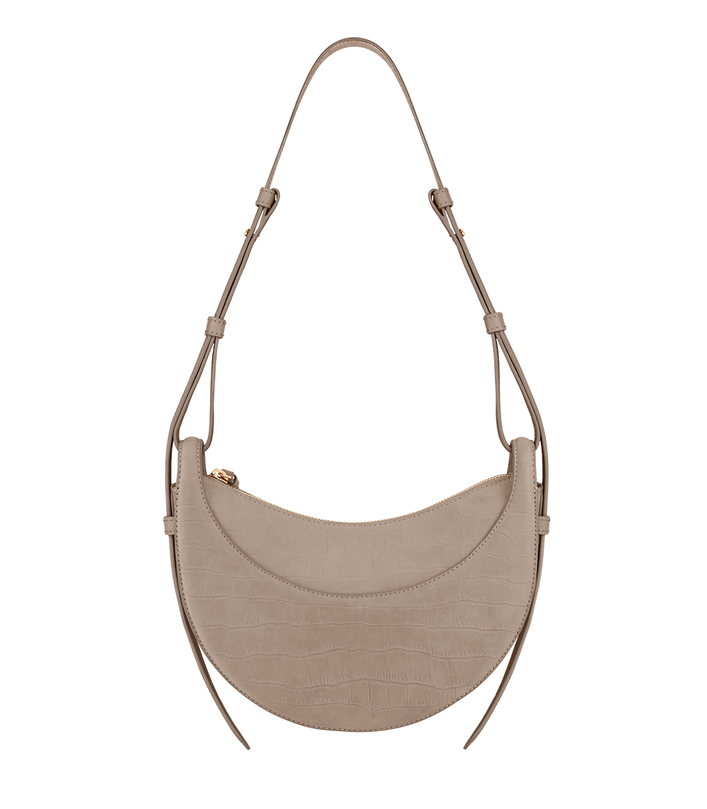 Polene Numero Dix Crocodile Nubuck Bag - Taupe