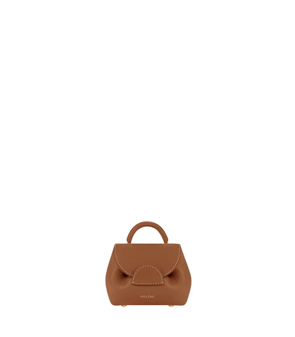 Polene Numero Un Micro Edition Textured Bag - Camel