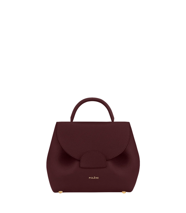 Polene Numero Un Nano Edition Textured Bag - Burgundy