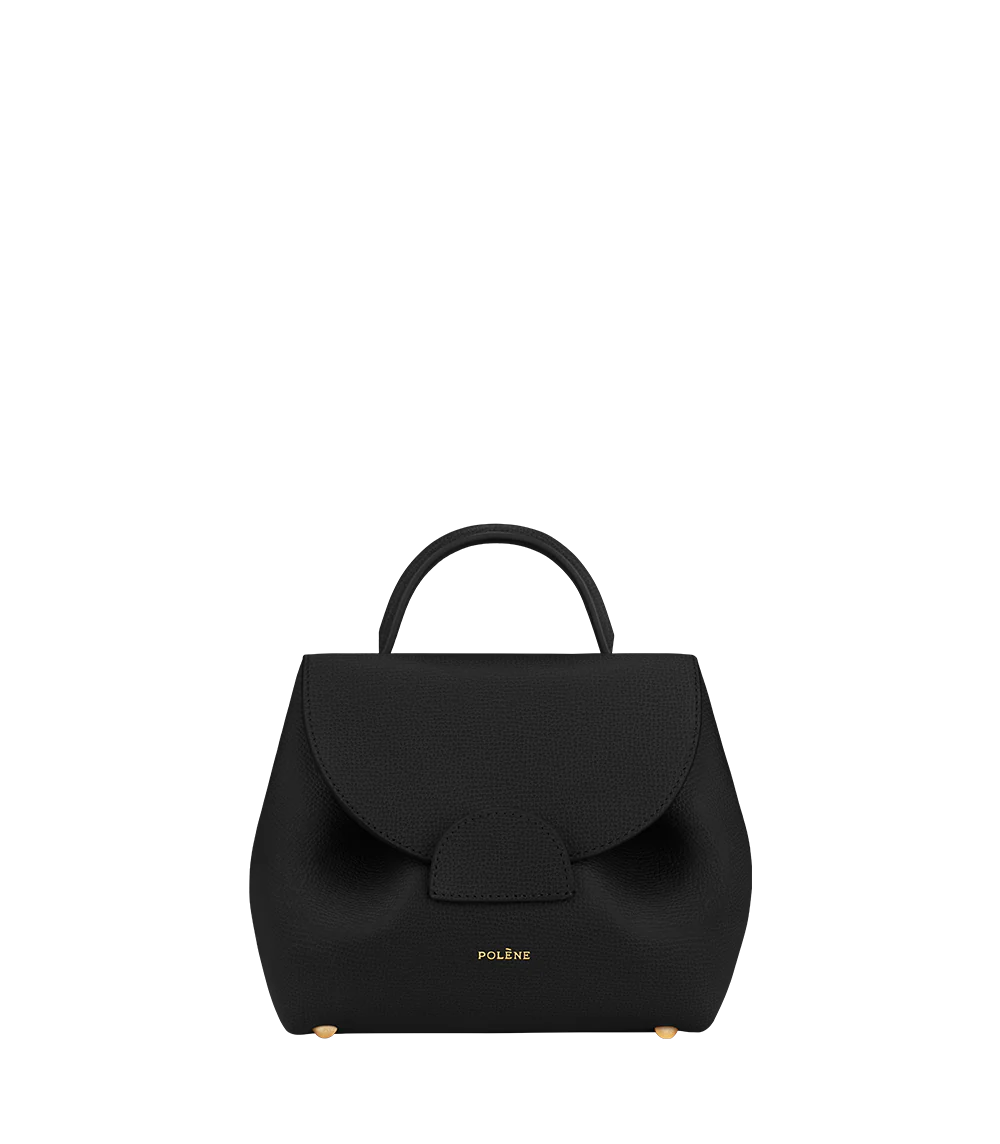 Polene Numero Un Nano Edition Textured Bag - Black