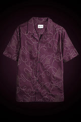 Slim Fit Embroidered Shirt - Purple