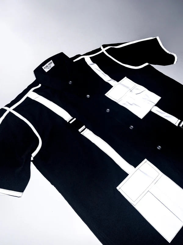 Rising Among Oversized Reflective Shirt - Black
