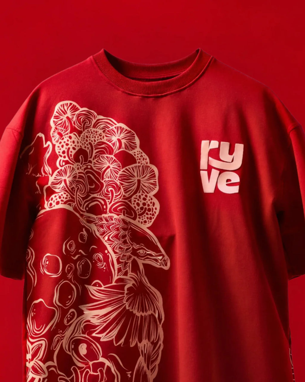 RYVE Oversized T-Shirt Maroon - Afterdark