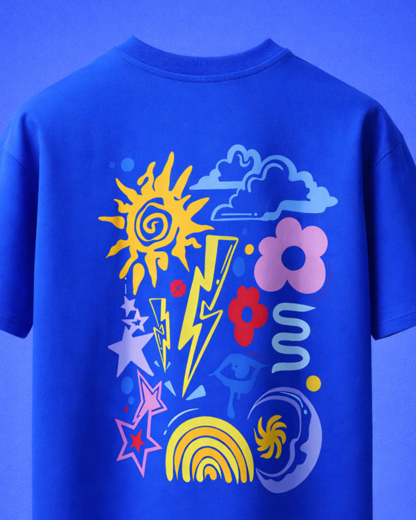 RYVE Oversized T-Shirt Blue - Chromatic Noise - reference
