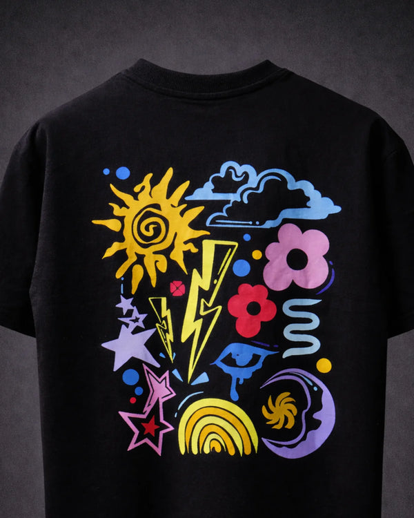 RYVE Oversized T-Shirt Black - Chromatic Noise - reference