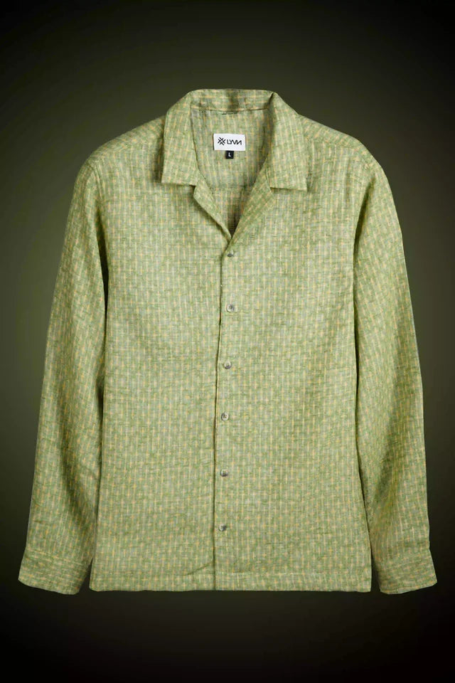 LYVN Slim Fit Coastline Jacquard Shirt - Mojito Green