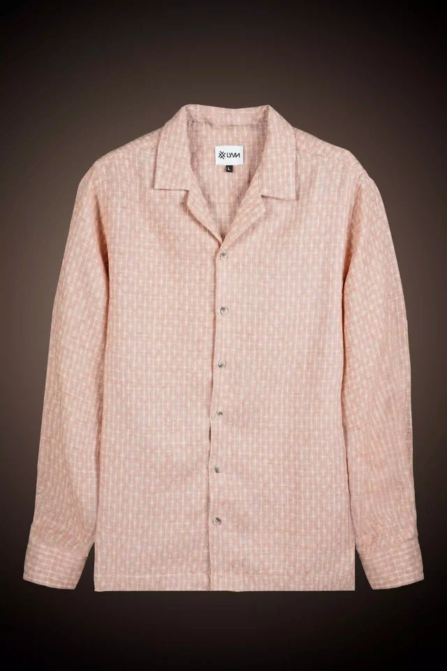LYVN Slim Fit Jacquard Shirt - Dust Rose