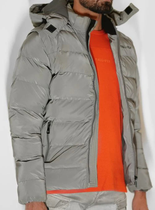 Fall Fly Modular Puffer Jacket Silver