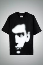 LYVN Oversized T-Shirt Black - White Abstract Face