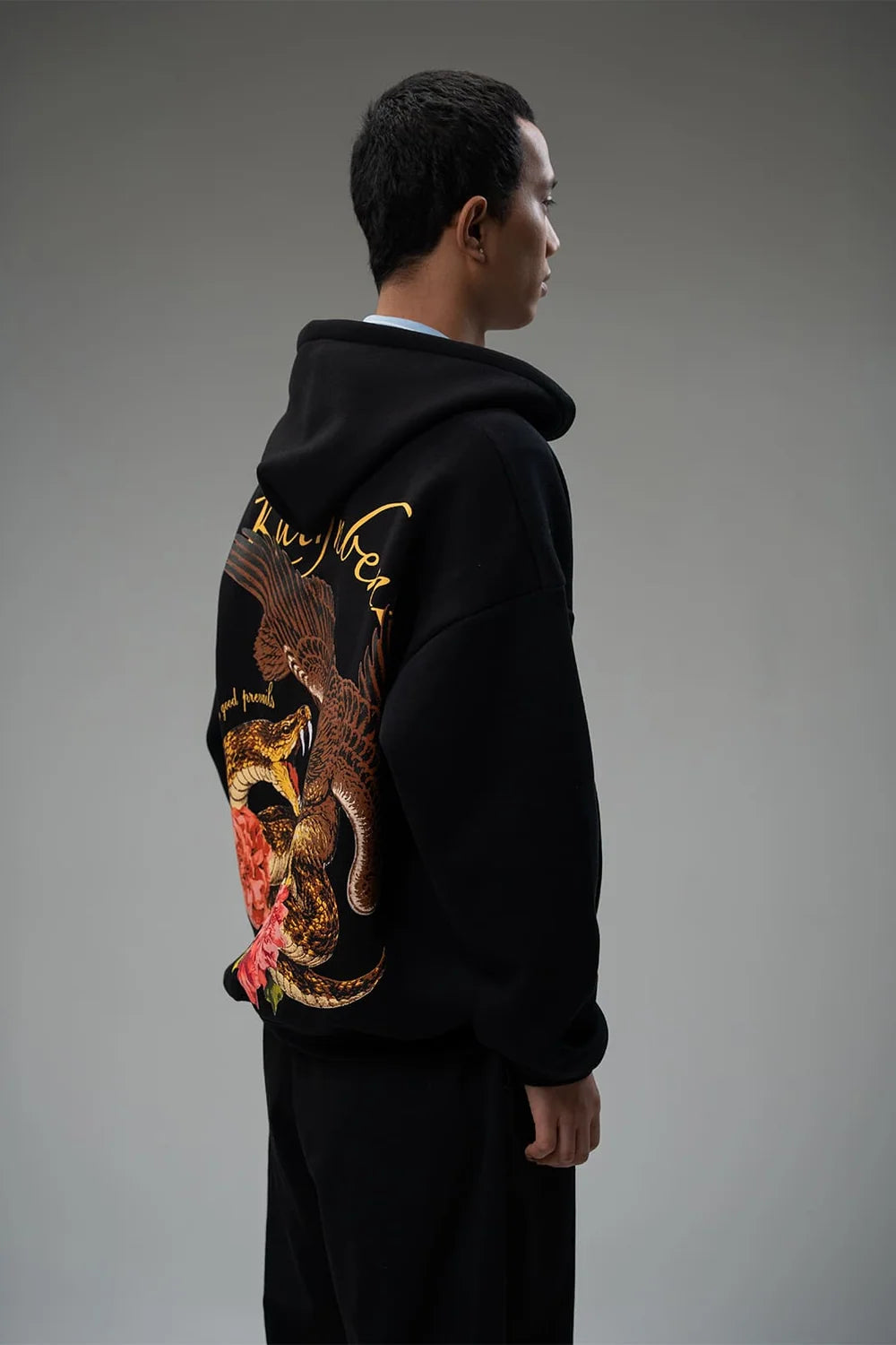 Kathnbenz Oversized Black Zipper Hoodie - Dominion
