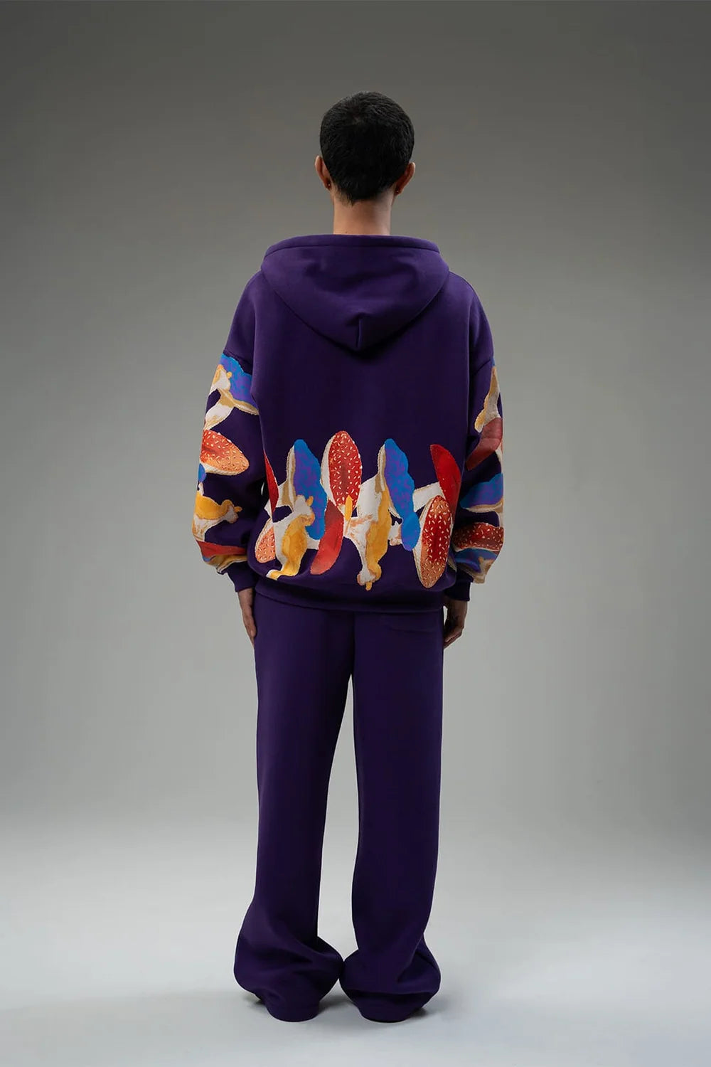 Kathnbenz Oversized Purple Zipper Hoodie - Psil