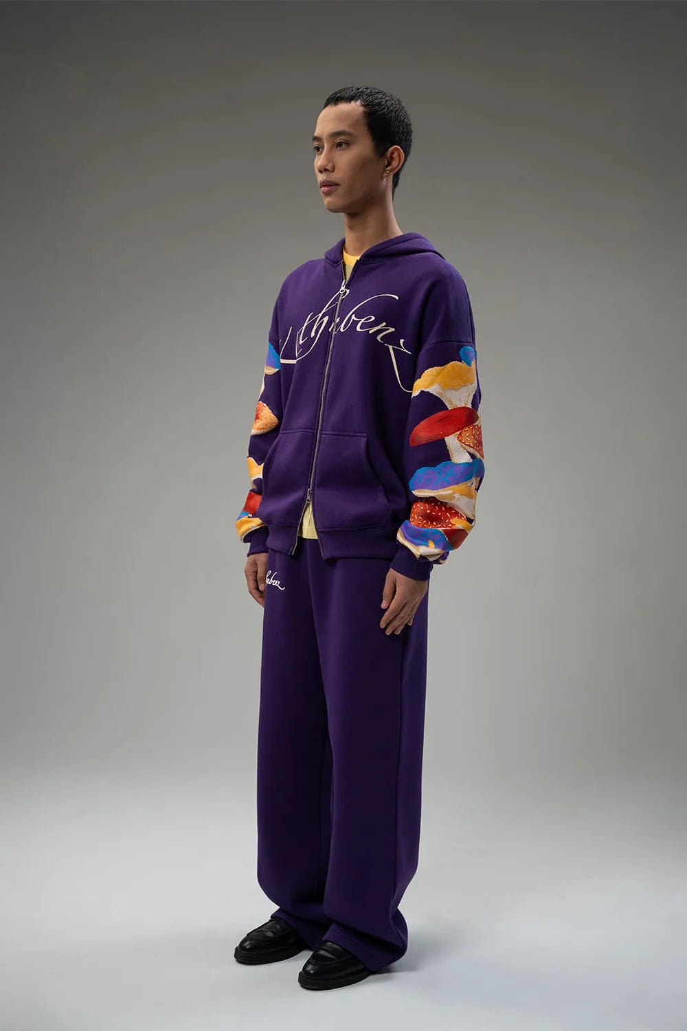 Kathnbenz Oversized Purple Zipper Hoodie - Psil