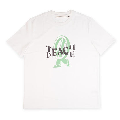 Halo Effect Unisex 'Teach Peace' White T-shirt