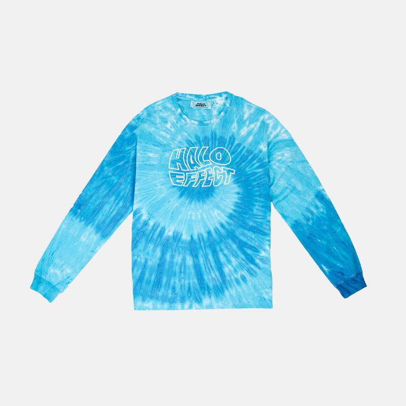 Halo Effect Drop-out Tie Dye Blue Full Sleeve T-Shirt
