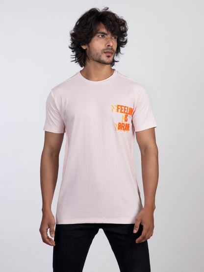 WalaWali Unisex 'Feeling is Brave' Graphic Slim Fit Tee