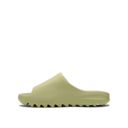 side view of Adidas Yeezy Slides Resin; left pair
