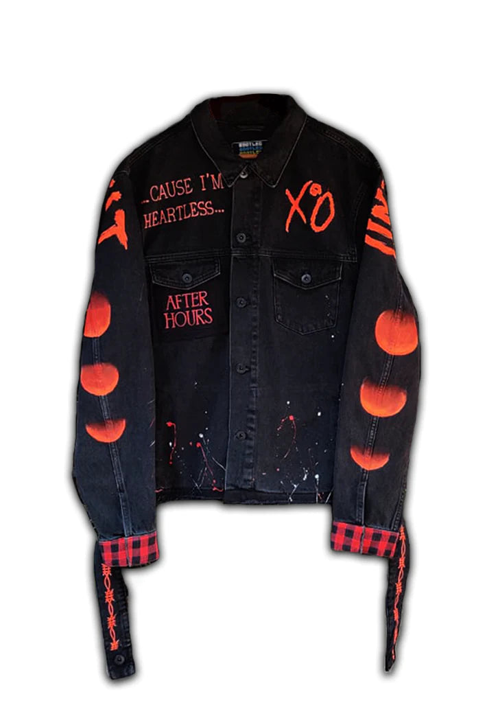 Valkyre Clothing Unisex 'The Weeknd Until I Bleed Out' Denim Jacket