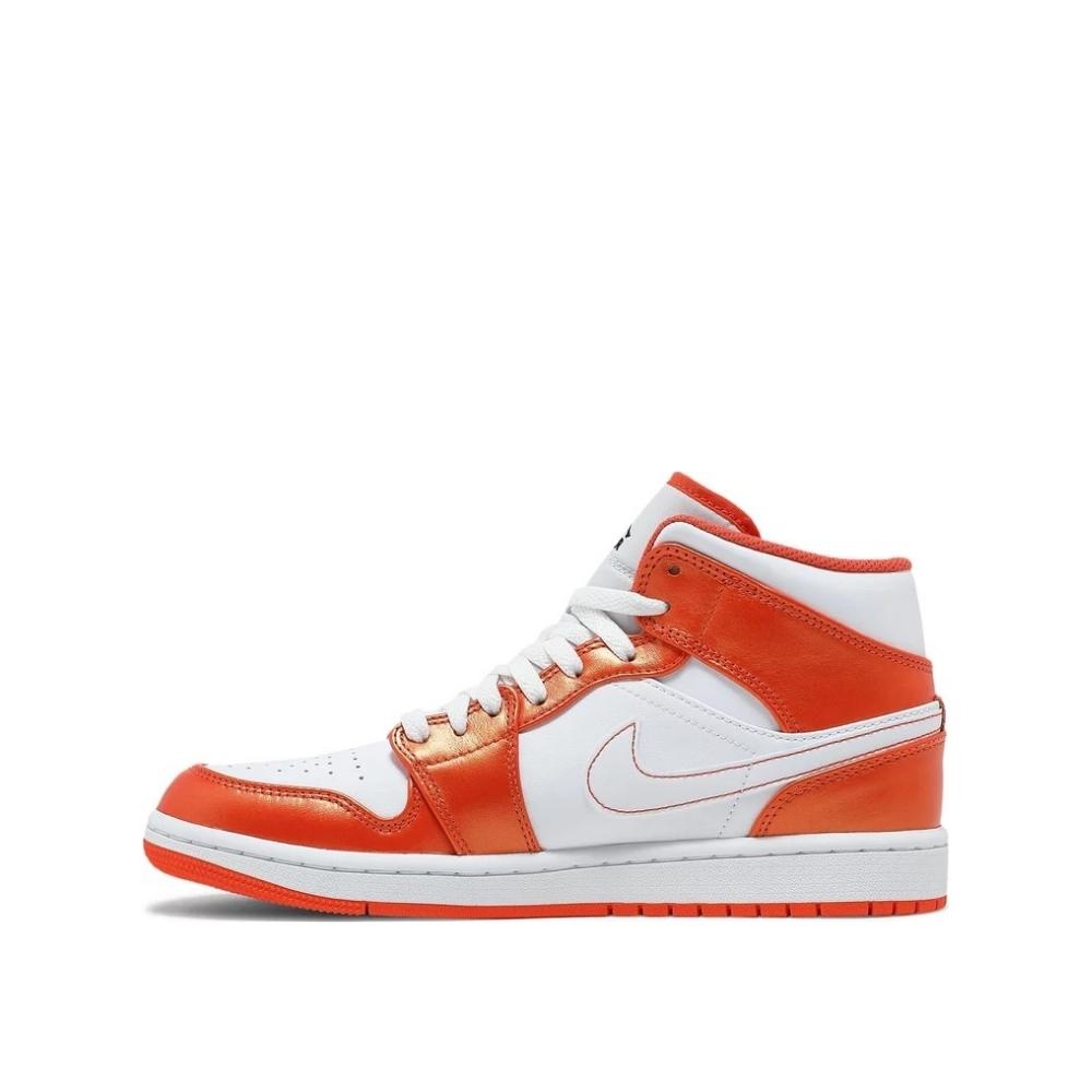 Alternate side view of Air Jordan 1 Mid Electro Orange