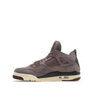 Side view of A Ma Maniére x Air Jordan 4 Retro 'Violet Ore', left to right