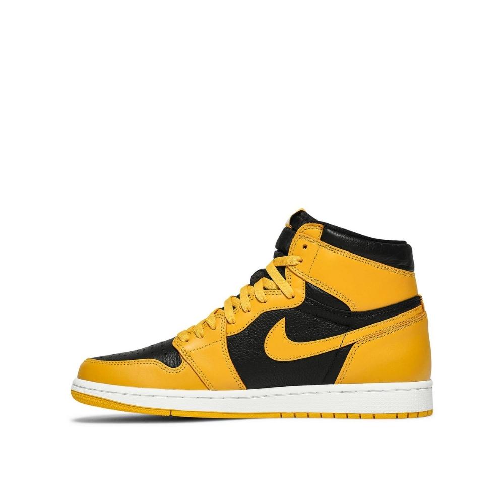 Side view of Air Jordan 1 High Pollen left side