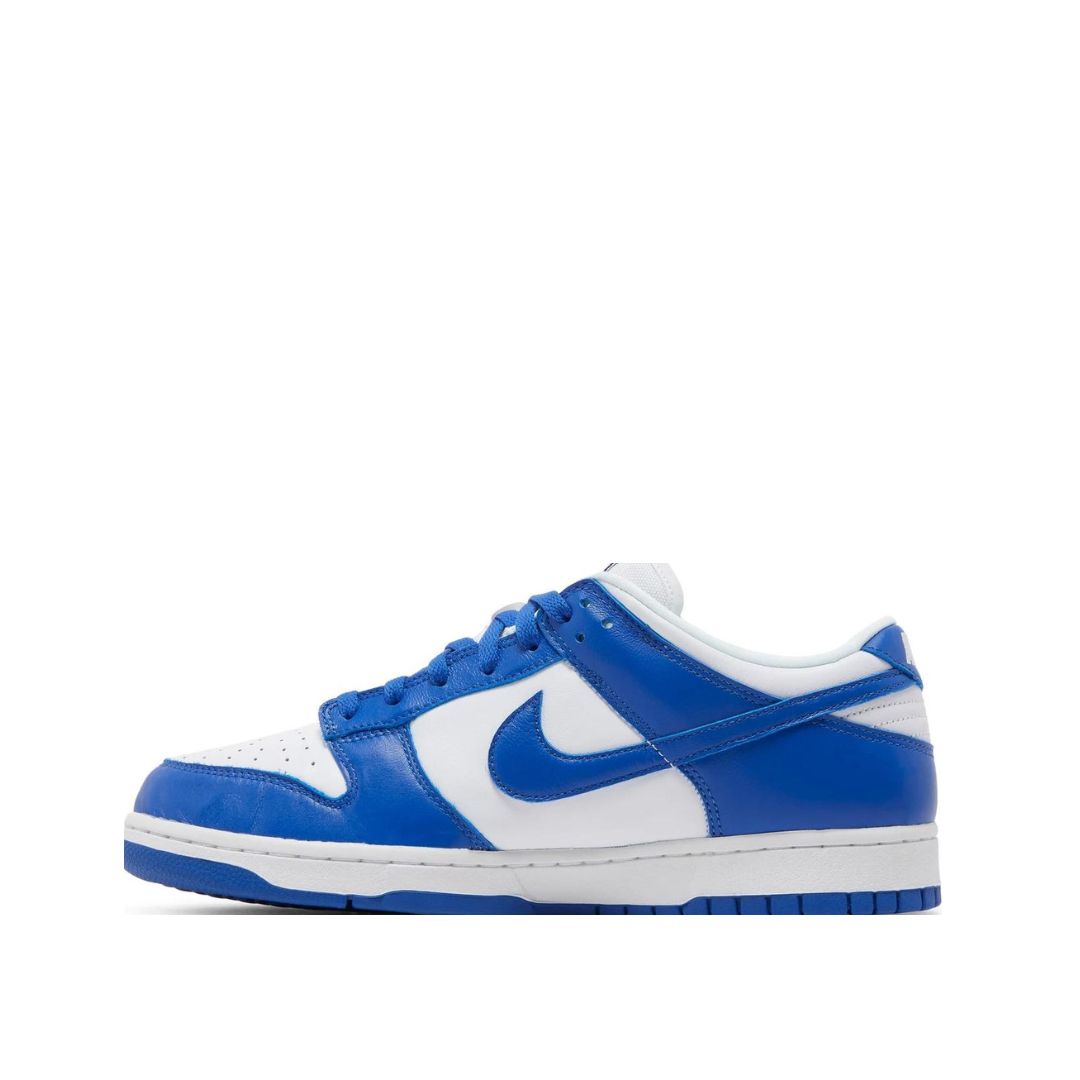 side view of Nike Dunk Low Retro SP 'Kentucky'; left pair