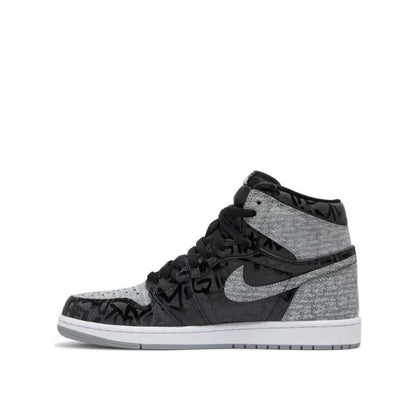 Side view of Air Jordan 1 High Rebellionaire leftside