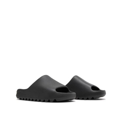 angled view of Adidas Yeezy Slides Onyx
