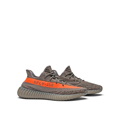 Angled view of Adidas Yeezy 350 V2 Beluga Reflective