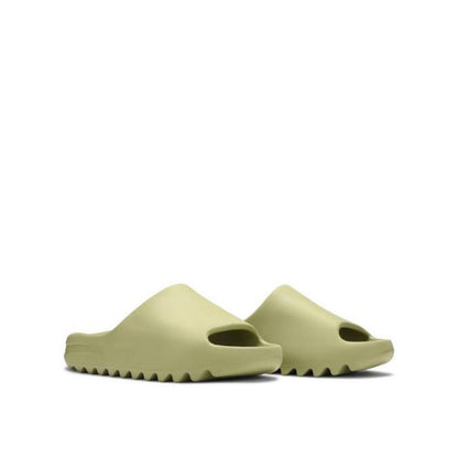 angled view of Adidas Yeezy Slides Resin