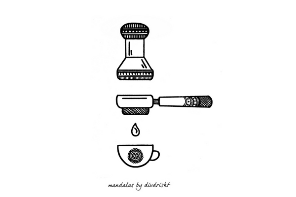 Mandalas by Divrisht 'Expresso' Postcard - reference
