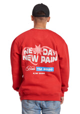 'New Day New Pain' Red Sweatshirt