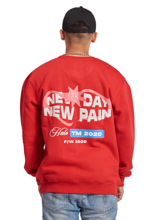 Halo Effect 'New Day New Pain' Red Sweatshirt - reference