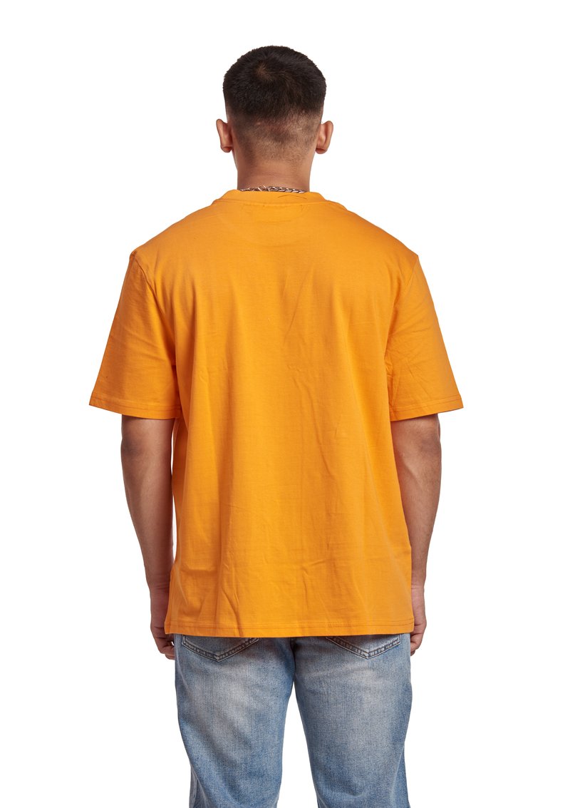 Halo Effect Unisex 'Problems' Orange T-Shirt