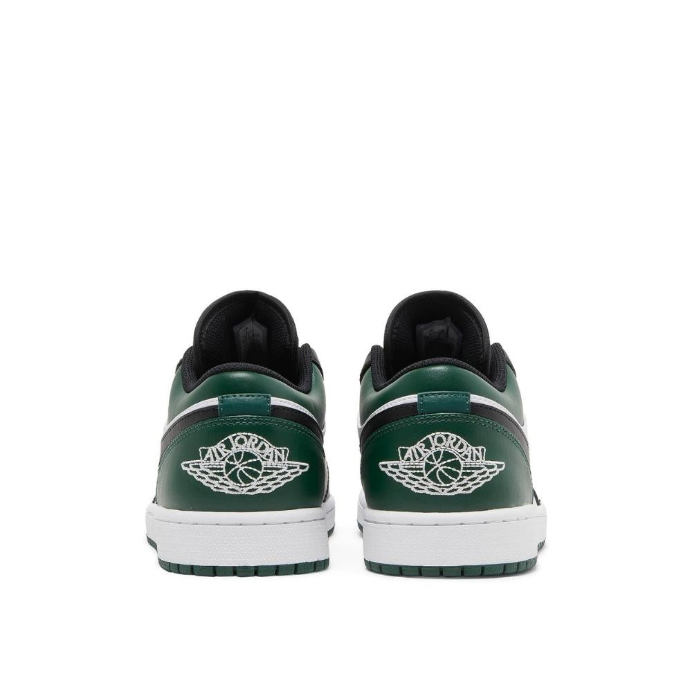 Back heel view of Air Jordan 1 Low Noble Green