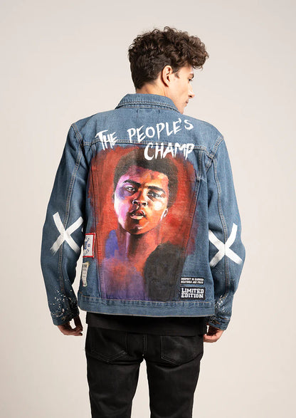 Valkyre Clothing Unisex 'Muhammed Ali - The People's Champ' Denim Jacket