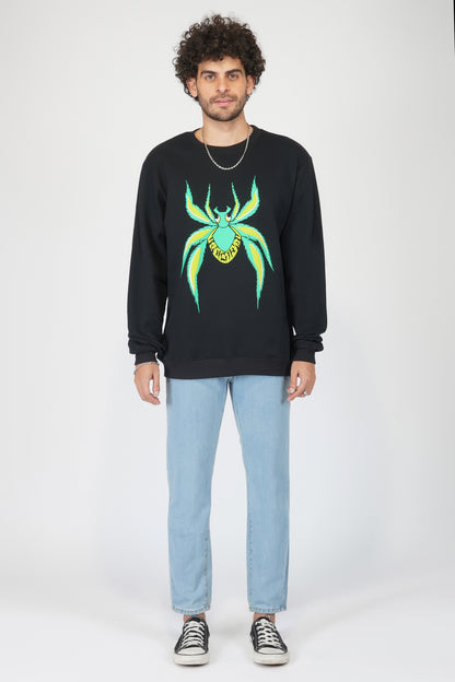 HGIGH Spider Graphic Black Sweatshirt