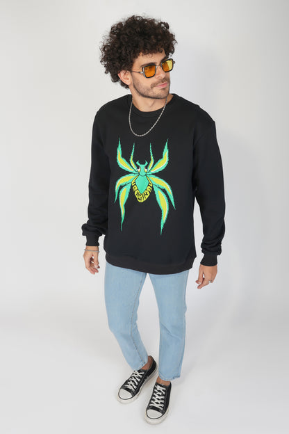 HGIGH Spider Graphic Black Sweatshirt