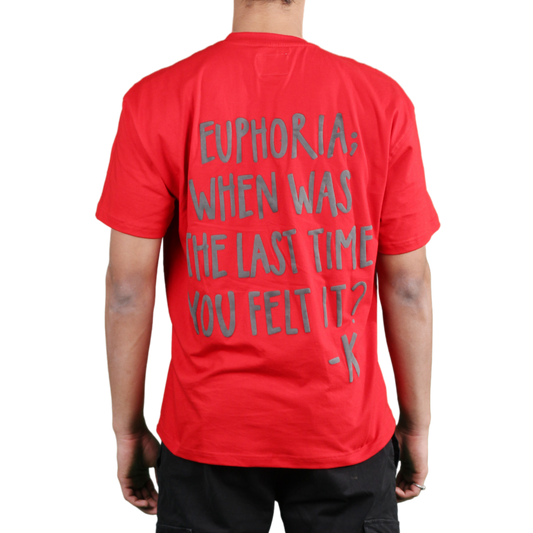 KNN Calcutta 'Euphoria' Red Oversize T-Shirt