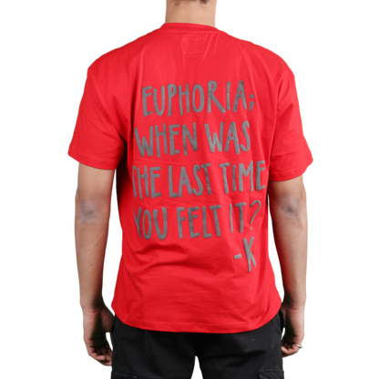 KNN Calcutta 'Euphoria' Red Oversize T-Shirt