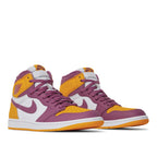 Angled view of Air Jordan 1 High Brotherhood